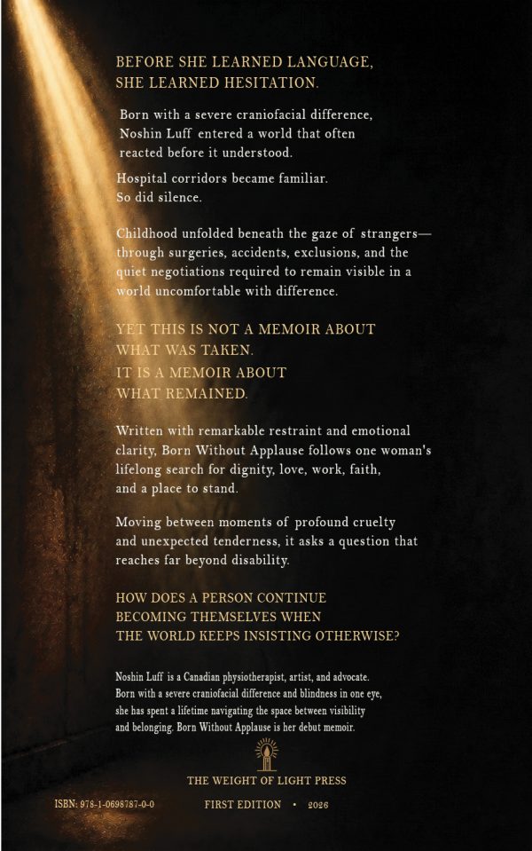 Born Without Applause – Paperback | A Memoir of Survival, Silence, and Self-Belonging