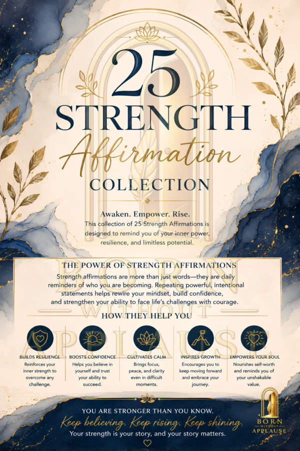 Strength affirmation collection Strength Affirmation Cards: 25 Printable Digital Cards
